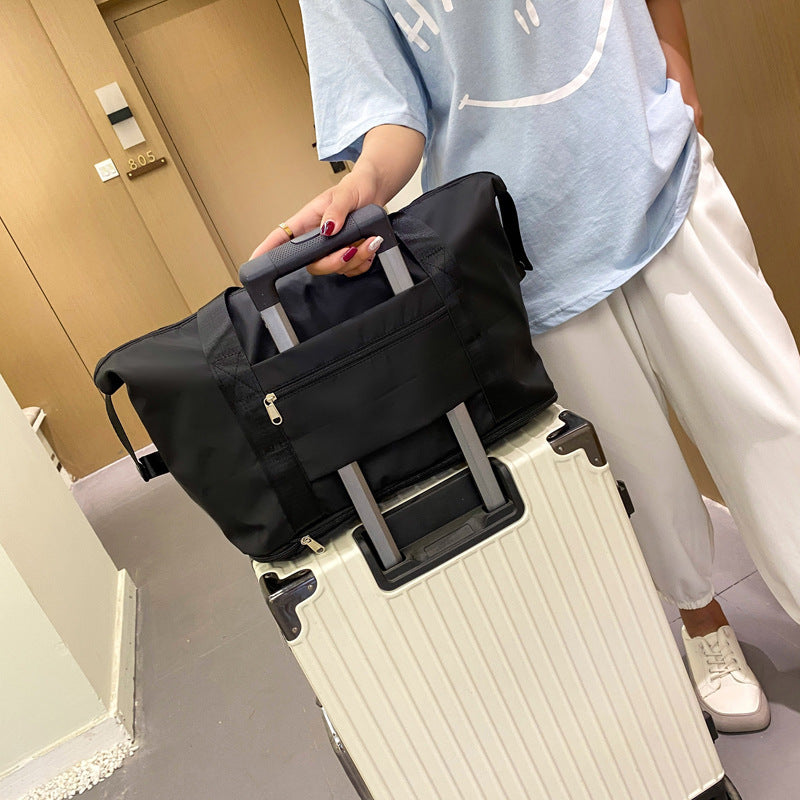Foldable Storage Travel Bag Waterproof Large Capacity Gym Fitness Bag Weekender Overnight For Women - Rokkaku 18 online shop