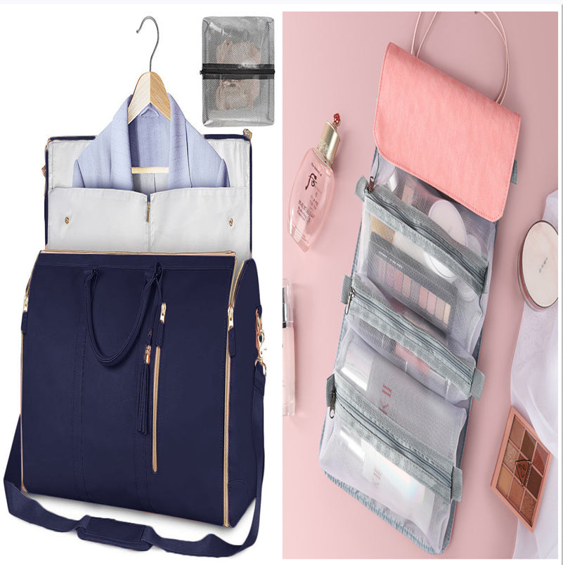 Large Capacity Travel Duffle Bag Women's Handbag Folding Suit Bag Waterproof Clothes Totes - Rokkaku 18 online shop