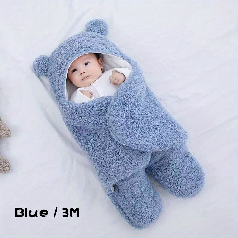 Winter Baby Sleeping Bag Bear Nap Printed Sleeping Bag, Suitable For Babies Aged 0-10 Months, Soft Nap Mat With Removable Pillow - Rokkaku 18 online shop