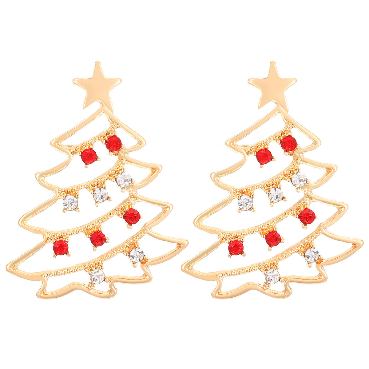 Christmas Earrings With Christmas Tree Colorful Zircon Christmas Tree Earrings  For Women Personality Earrings Party Jewelry Christmas Gift - Rokkaku 18 online shop