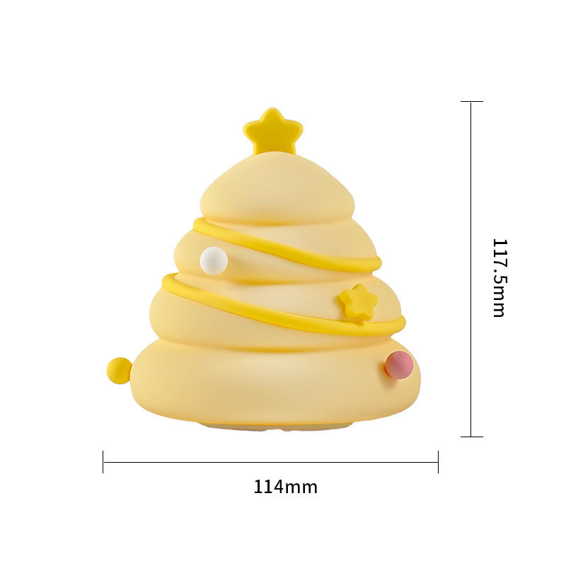 Christmas Tree Silicone Night Lights USB Rechargeable Eye Protection Table Lamp Cute Cartoon Kid Birthday Gifts Atmosphere Decor - Rokkaku 18 online shop