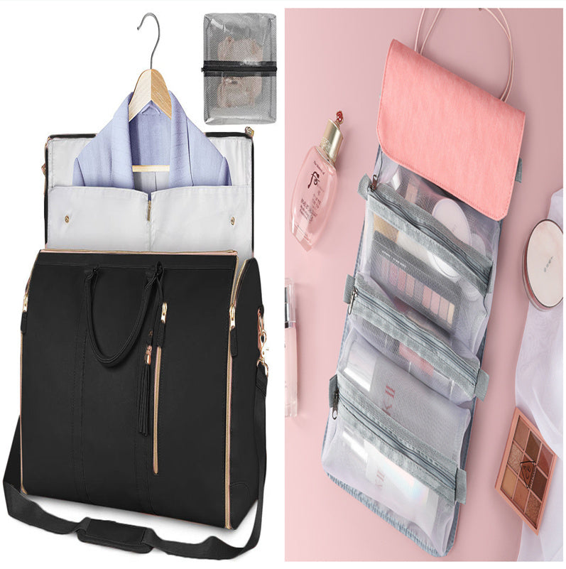 Large Capacity Travel Duffle Bag Women's Handbag Folding Suit Bag Waterproof Clothes Totes - Rokkaku 18 online shop