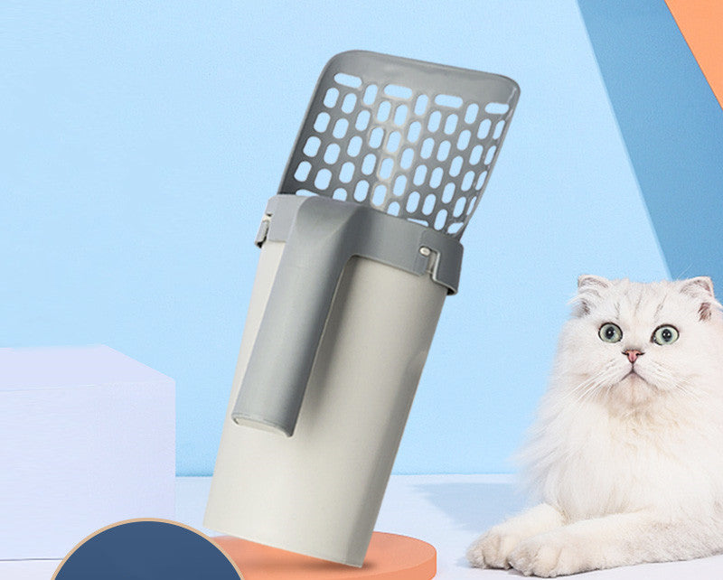 Storage Box Integrated Lazy Cat Litter Shovel Set - Rokkaku 18 online shop