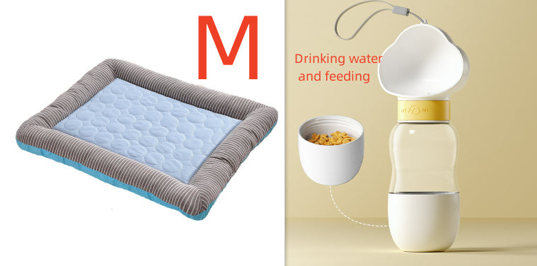Pet Cooling Pad Bed For Dogs Cats Puppy Kitten Cool Mat Pet Blanket Ice Silk Material Soft For Summer Sleeping  Blue Breathable - Rokkaku 18 online shop