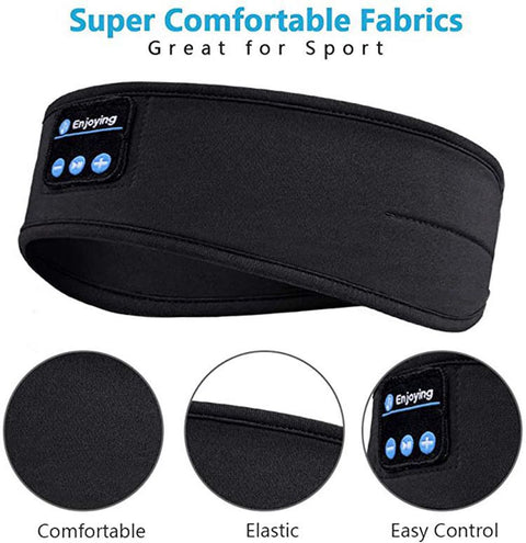 CJ wireless Bluetooth sleep headphones headband with super comfortable fabric and easy control buttons