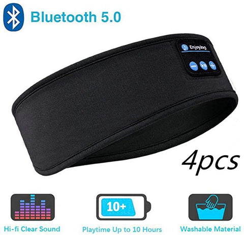 CJ wireless Bluetooth sleep headphones black headband with Bluetooth 5.0 and 10 hour playtime