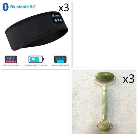 CJ wireless Bluetooth sleep headphones black fabric headband with Bluetooth 5.0 and 10 hour playtime