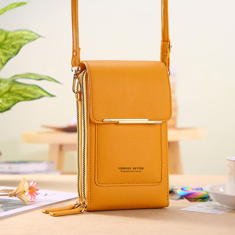 Touch Screen Mobile Phone Bag Small Crossbody Shouder Bags Women Long Wallet - Rokkaku 18 online shop