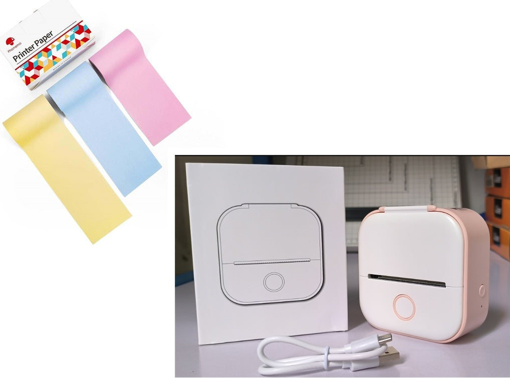 Portable Mini Thermal Label Printer Home Photo Printer Student Wrong Question Printer Bluetooth-compatible Mini Label Printer Price Tag - Rokkaku 18 online shop