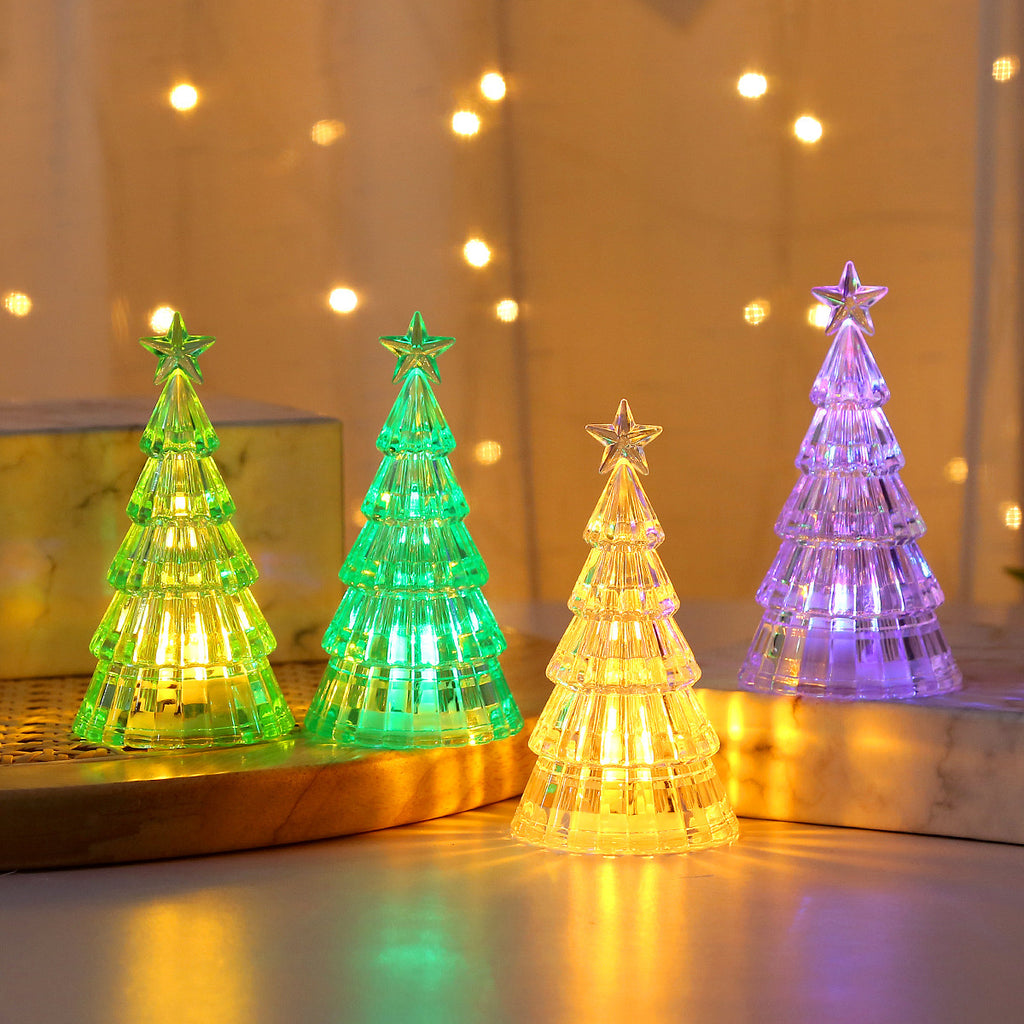 Christmas Decoration Light-emitting Christmas Tree Crystal Small Night Lamp - Rokkaku 18 online shop