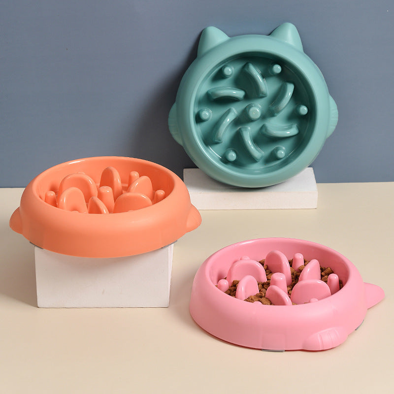 Pet Dog Cat Slow Feeder Bowls Anti Choking Slow Feeder Dish Bowl Home Dog Eating Plate Anti Gulping Bowl Supplies - Rokkaku 18 online shop