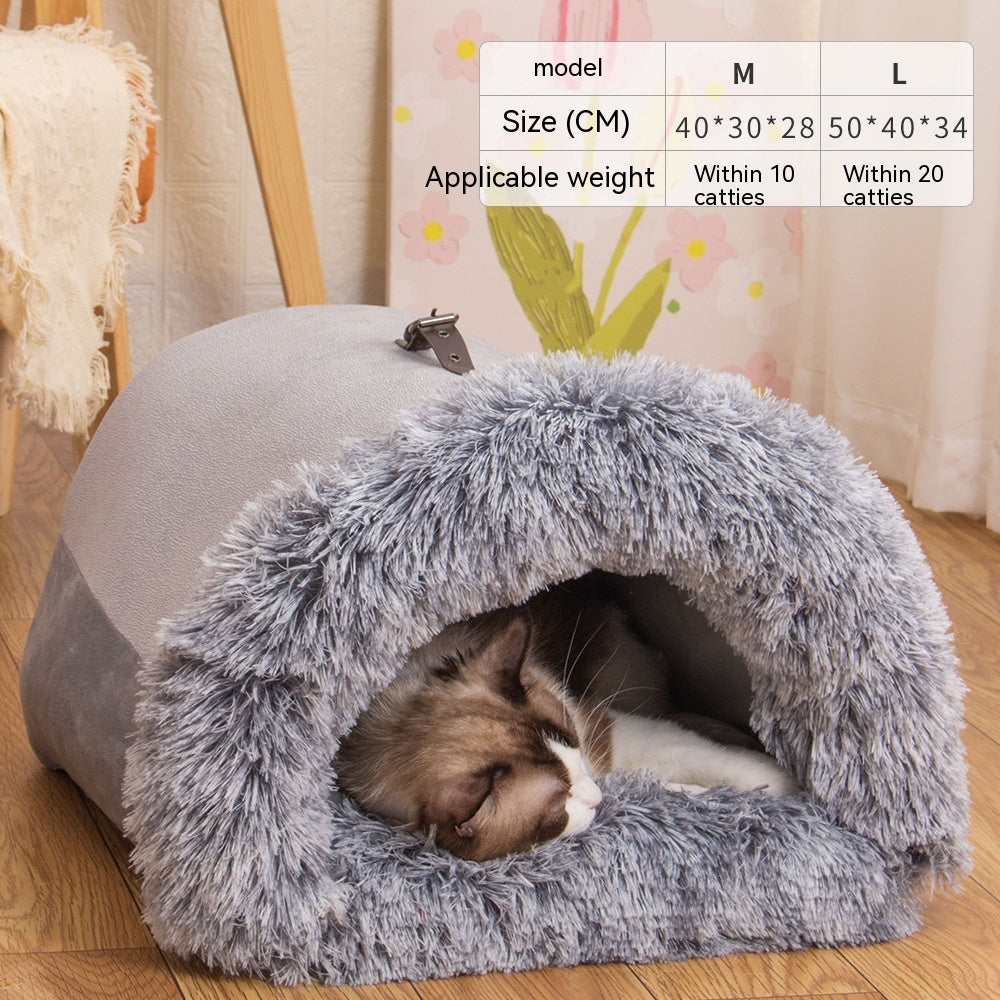 New Splice Portable Pet Nest Portable Autumn And Winter Warm Dog Nest Moisture-proof Long Fur Cat Nest Cross Border Pet Nest - Rokkaku 18 online shop