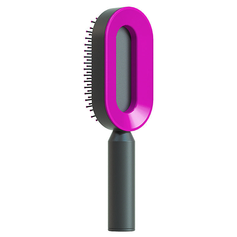 Self Cleaning Hair Brush For Women One-key Cleaning Hair Loss Airbag Massage Scalp Comb Anti-Static Hairbrush - Rokkaku 18 online shop