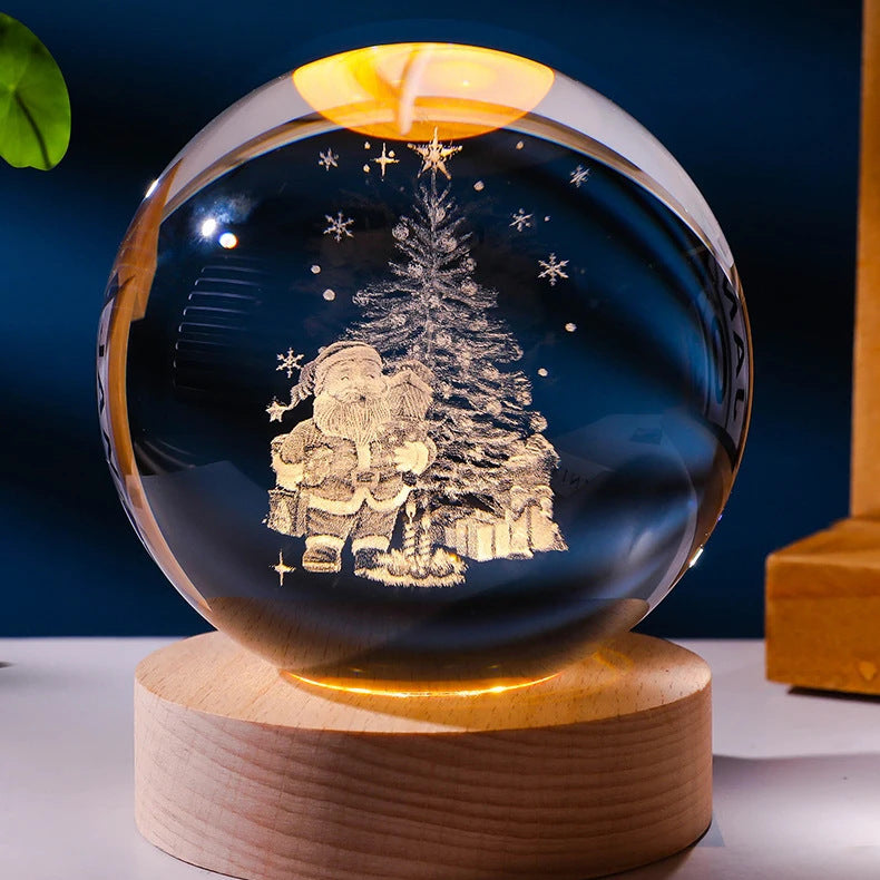 Luminous Starry Sky And Planets Moon Moon Crystal Ball Small Night Lamp Projection Ambience Light Creative Gift New Strange Gift - Rokkaku 18 online shop