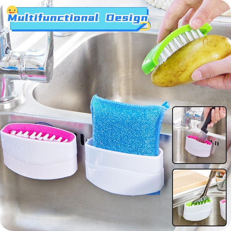 Creative Kitchen Knife And Fork Chopsticks Cleaning Brush With Suction Cup Fruit And Vegetable Cleaning Brush Kitchen Cleaning Brush - Rokkaku 18 online shop