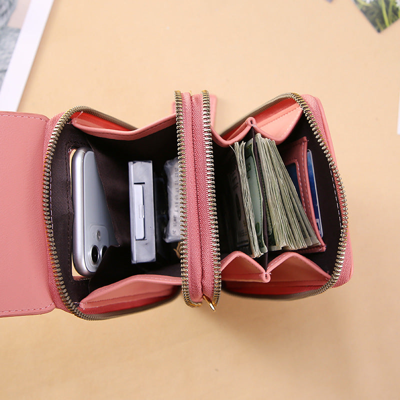 Touch Screen Mobile Phone Bag Small Crossbody Shouder Bags Women Long Wallet - Rokkaku 18 online shop