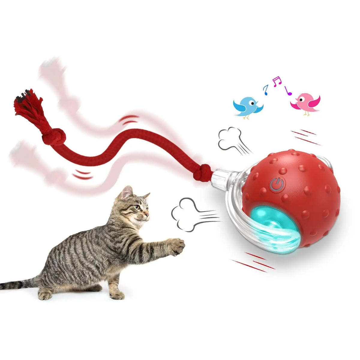 Interactive Cat Toy Ball Super Drive Cat Rolling Ball - Rokkaku 18 online shop