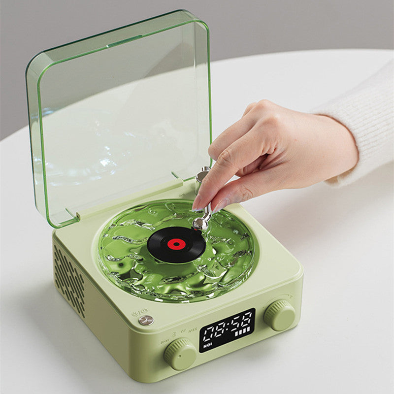 Retro Turntable Speaker Wireless Bluetooth-compatible 5.0 Vinyl Record Player Stereo Sound With White Noise RGB Projection Lamp Effect - Rokkaku 18 online shop