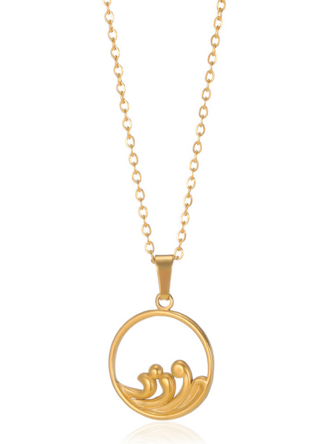 New casual all-match holiday ocean wave necklace jewelry - Rokkaku 18 online shop