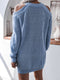 Women's off shoulder long sleeve casual loose wool dress