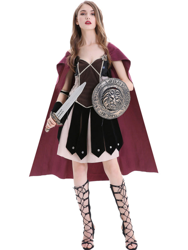 Halloween Costume Medieval Roman Spartan Woman Warrior - Rokkaku 18 online shop
