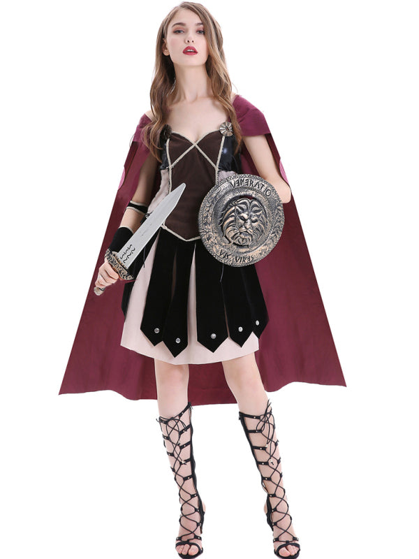 Halloween Costume Medieval Roman Spartan Woman Warrior - Rokkaku 18 online shop