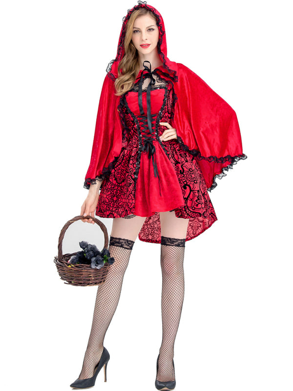 Halloween Jacquard Cape Little Red Riding Hood Costume Large - Rokkaku 18 online shop