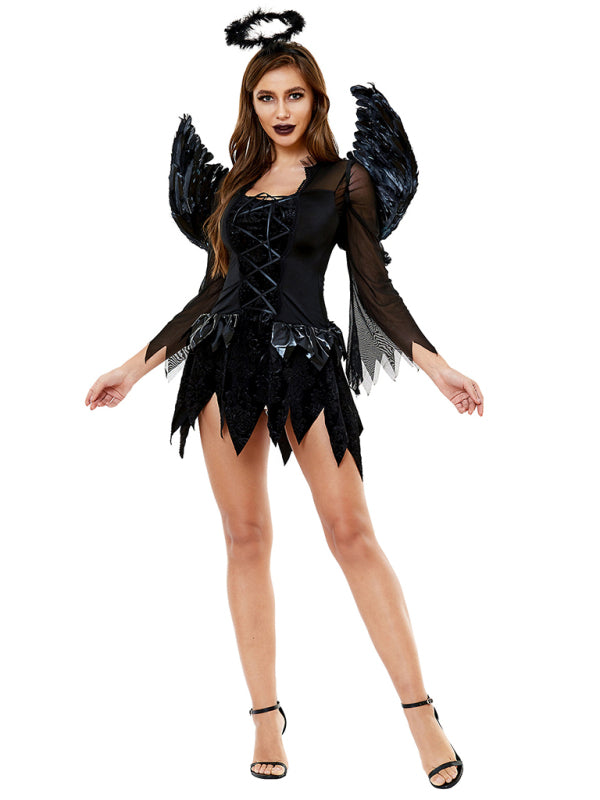 Halloween Winged Black Angel Costume Costume Adult - Rokkaku 18 online shop