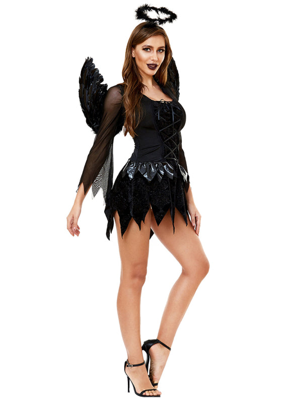 Halloween Winged Black Angel Costume Costume Adult - Rokkaku 18 online shop