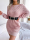 Fashion Hollow Outer Neck Long Sleeve Pullover Dress