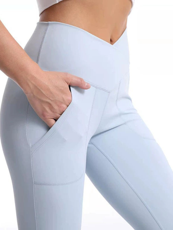 Slit Micro High Waist Elastic Hip Lifting Abdomen Dance Casual Sports Trousers - Rokkaku 18 online shop