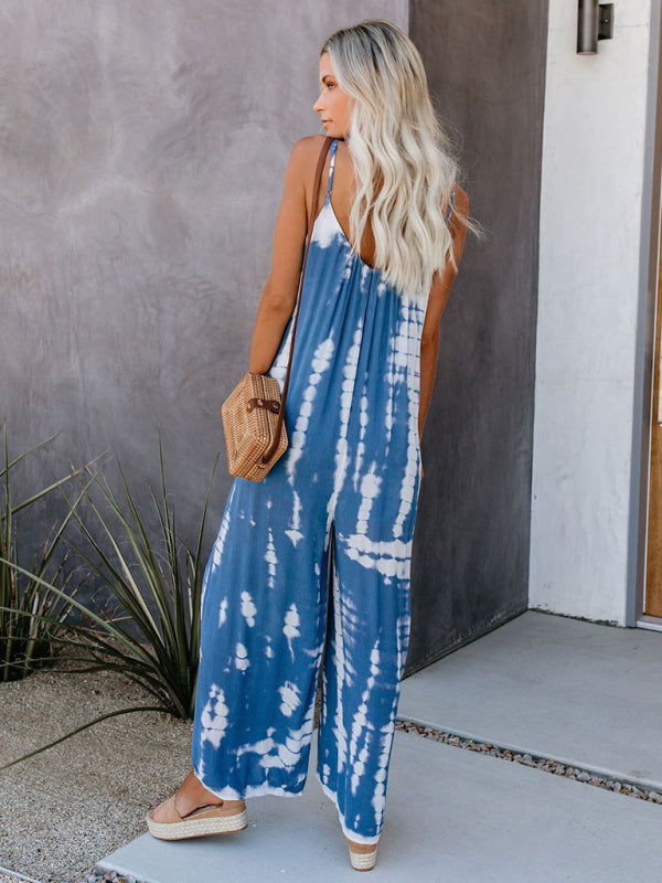 Women's suspenders sexy wide-leg jumpsuit - Rokkaku 18 online shop