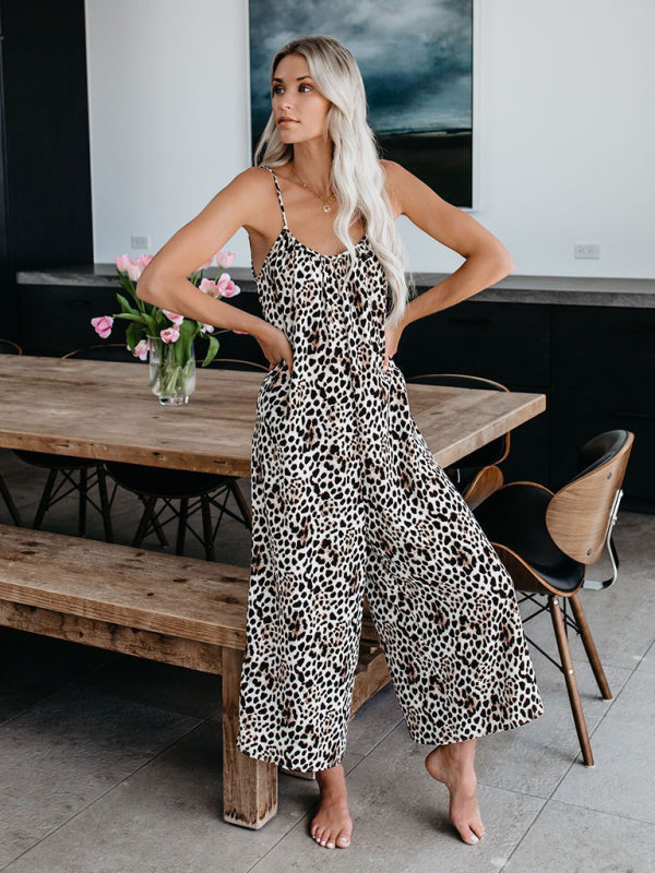 Women's suspenders sexy wide-leg jumpsuit - Rokkaku 18 online shop