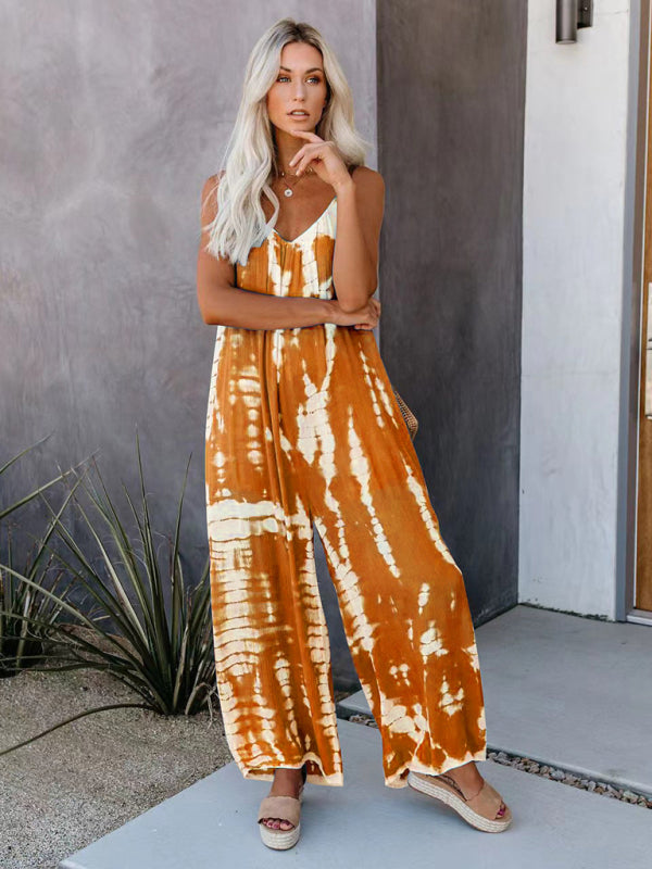 Women's suspenders sexy wide-leg jumpsuit - Rokkaku 18 online shop