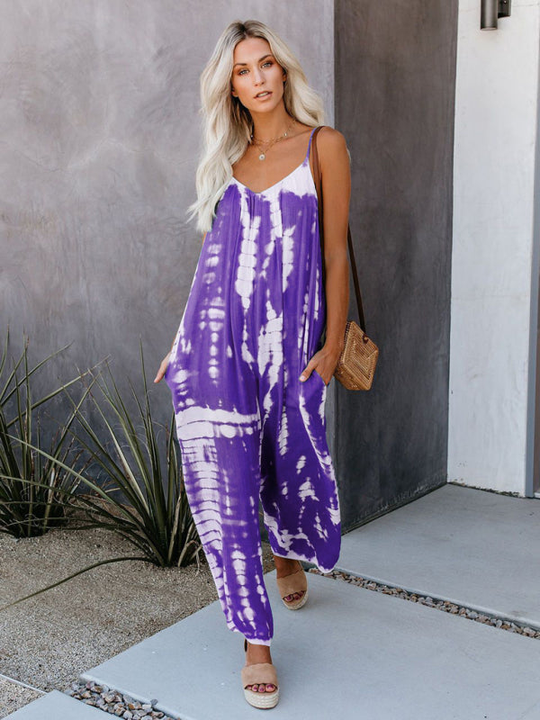 Women's suspenders sexy wide-leg jumpsuit - Rokkaku 18 online shop