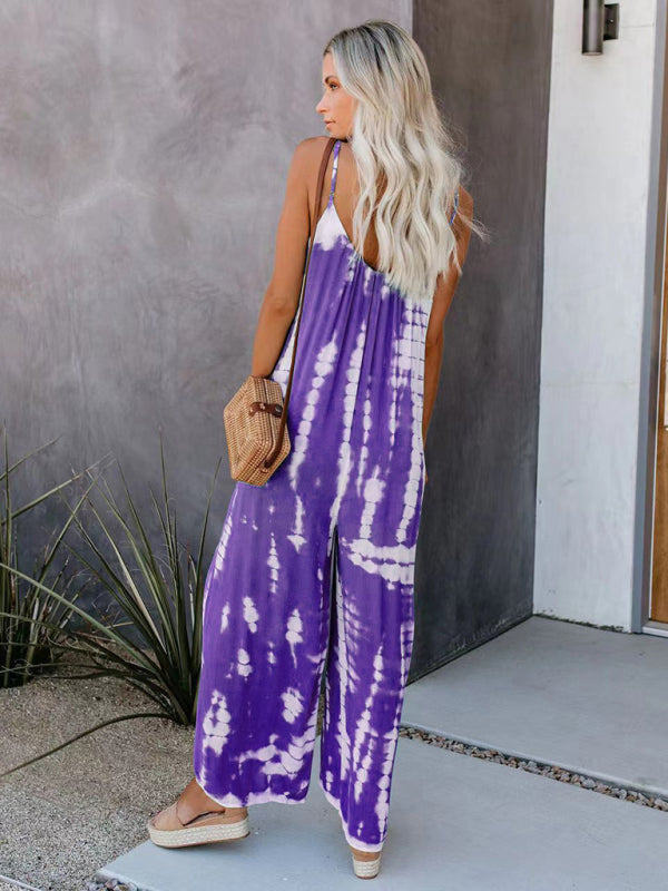 Women's suspenders sexy wide-leg jumpsuit - Rokkaku 18 online shop