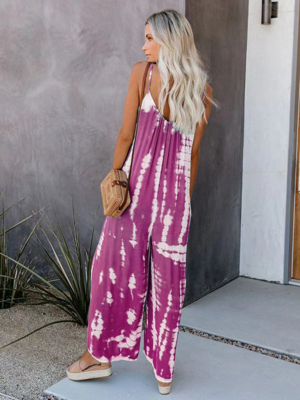 Women's suspenders sexy wide-leg jumpsuit - Rokkaku 18 online shop