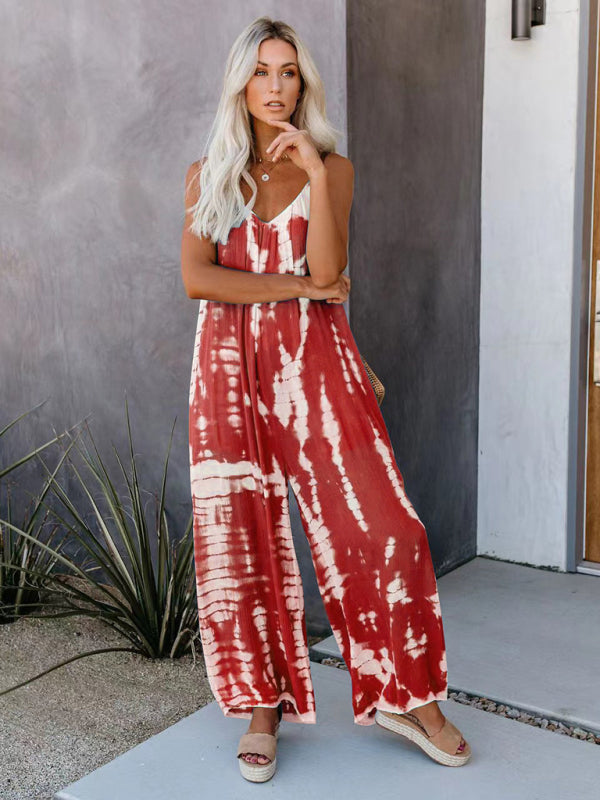 Women's suspenders sexy wide-leg jumpsuit - Rokkaku 18 online shop