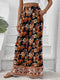 New floral fashion print wide-leg pants