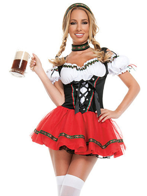Oktoberfest Costume Bar Waiter Maid Uniform Halloween Costume