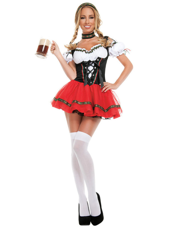 Oktoberfest Costume Bar Waiter Maid Uniform Halloween Costume - Rokkaku 18 online shop