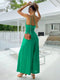 New casual, comfortable and refreshing sleeveless waistless backless loose wide-leg jumpsuit