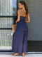 New casual, comfortable and refreshing sleeveless waistless backless loose wide-leg jumpsuit