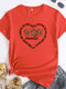 Women's Mother's Day Love New English Letters Printed Round Neck Short Sleeve T-Shirt