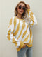 Women's Striped Fashionable Knitted Pullover Sweater