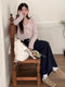 Women's new fashionable bow tie knitted cardigan top