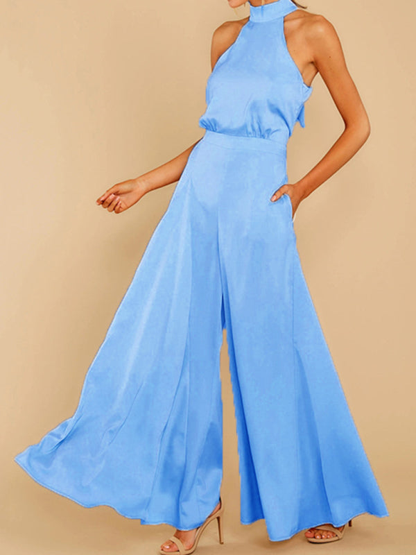 Women's new off-the-shoulder high-waist jumpsuit wide-leg trousers - Rokkaku 18 online shop