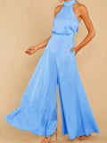 Women's new off-the-shoulder high-waist jumpsuit wide-leg trousers - Rokkaku 18 online shop