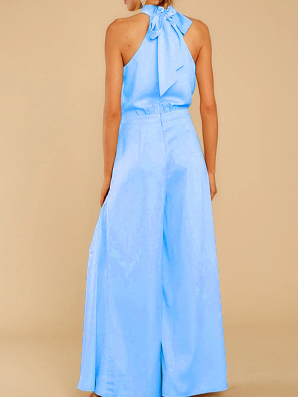 Women's new off-the-shoulder high-waist jumpsuit wide-leg trousers - Rokkaku 18 online shop