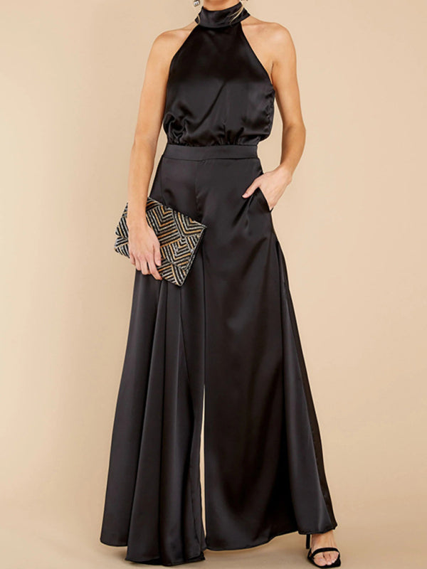 Women's new off-the-shoulder high-waist jumpsuit wide-leg trousers - Rokkaku 18 online shop